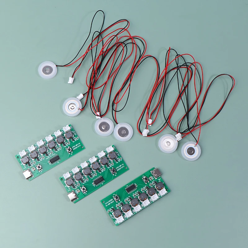 1Set Humidifier Module DIY Kit Nebulizing Control Board Ultrasonic Nebulizer Mist Driver Circuit Board Type-C Interface 6 Nozzle