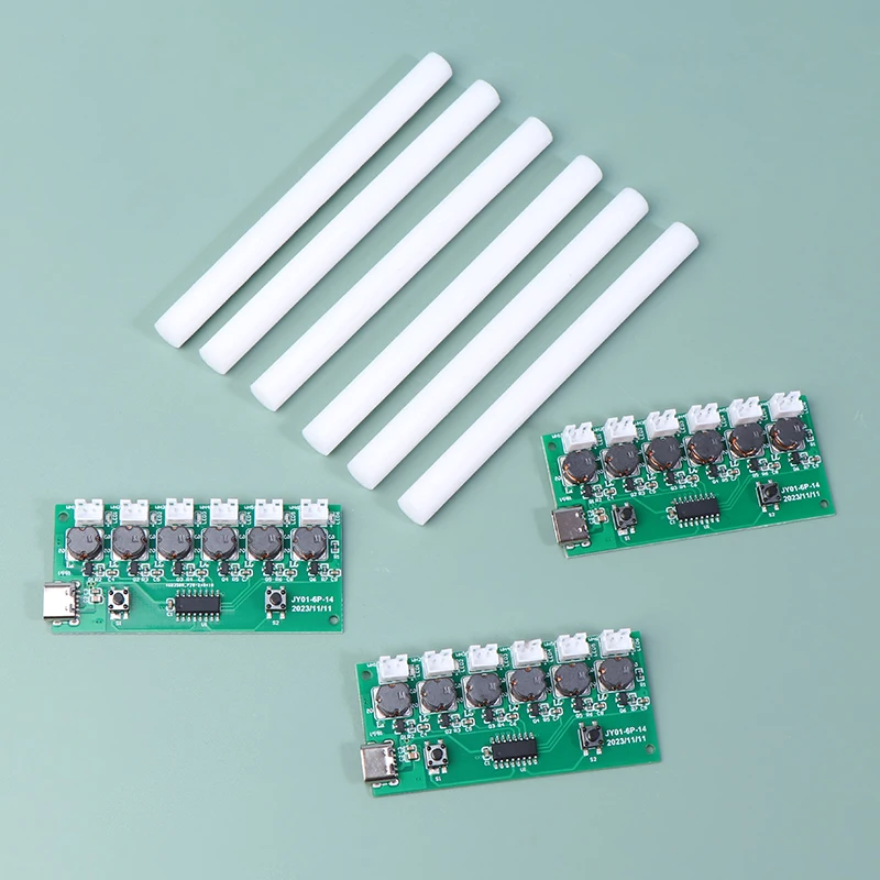 1Set Humidifier Module DIY Kit Nebulizing Control Board Ultrasonic Nebulizer Mist Driver Circuit Board Type-C Interface 6 Nozzle