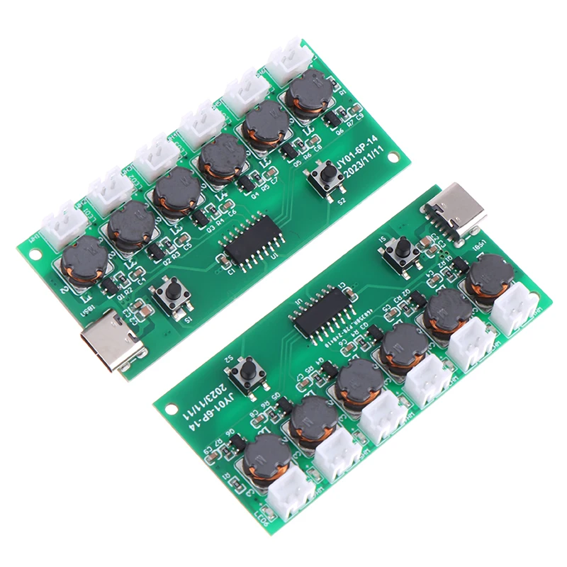 1Set Humidifier Module DIY Kit Nebulizing Control Board Ultrasonic Nebulizer Mist Driver Circuit Board Type-C Interface 6 Nozzle