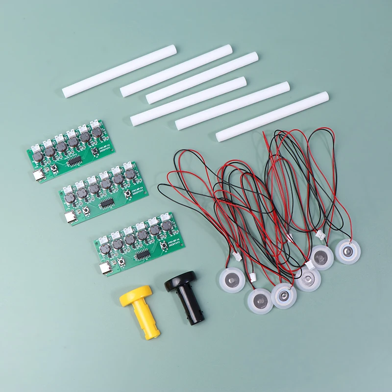 1Set Humidifier Module DIY Kit Nebulizing Control Board Ultrasonic Nebulizer Mist Driver Circuit Board Type-C Interface 6 Nozzle