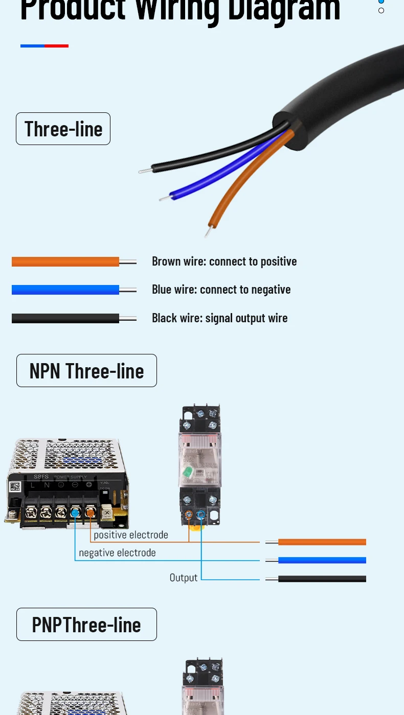 ZHICAN E2ZE M8 M12 Inductive Proximity Sensor Oil Resistant Waterproof NPN PNP NO 3 Wire DC12-24V Metal Detection