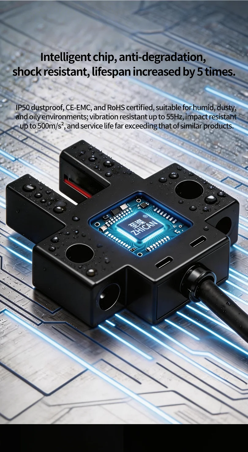 ZHICAN ZCX-670C 671W-N 672 673 674W-P Slot Photoelectric Sensor U Shaped Fork Detection Switch Limit Switch Sensor