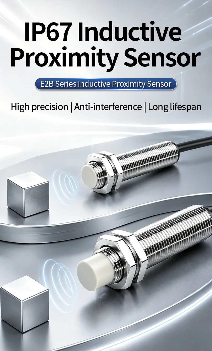 ZHICAN E2B M12 Inductive Proximity Sensor 10mm Long Distance NPN PNP NO NC 3 Wire 24V Metal Detection Switch