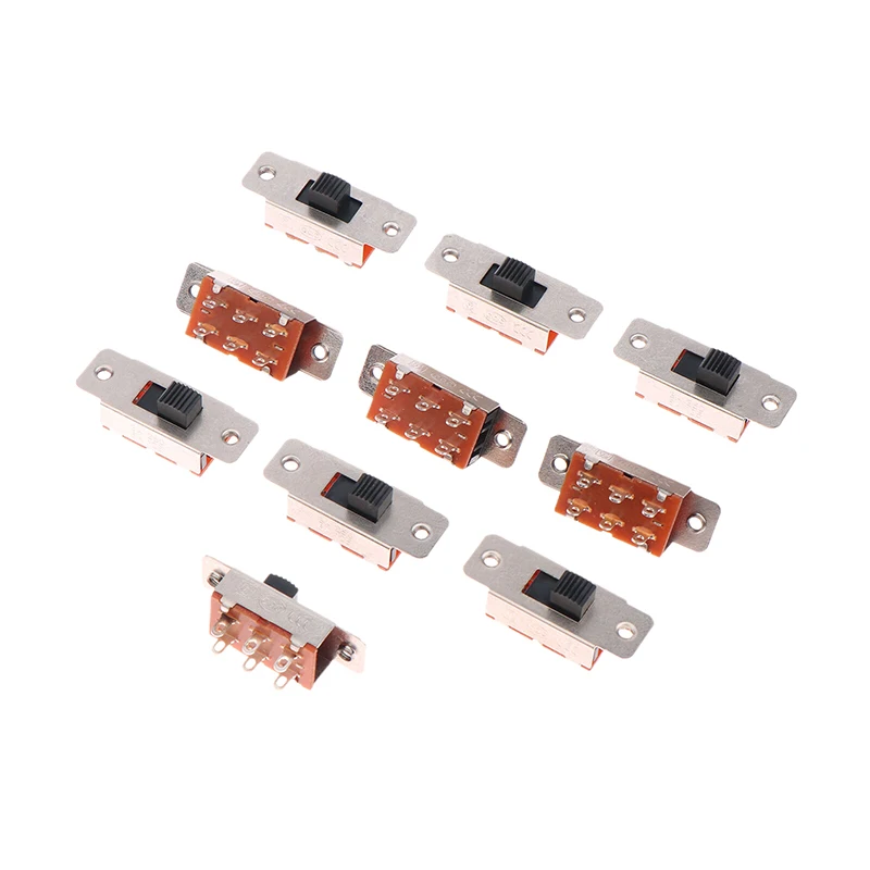 10Pcs 6P SS23F19 Solder Pin 2 Position Slide Switch High Current Car Refrigerator Vacuum Cleaner Electric Vehicle Switch