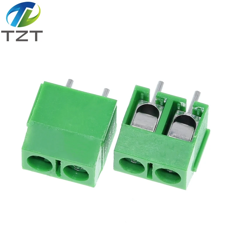 TZT 20pcs KF301-2P 301-2P 2 Pin Plug-in Screw Terminal-Block Connector 5.08mm Pitch 2 Pin Screw Terminal-Block good