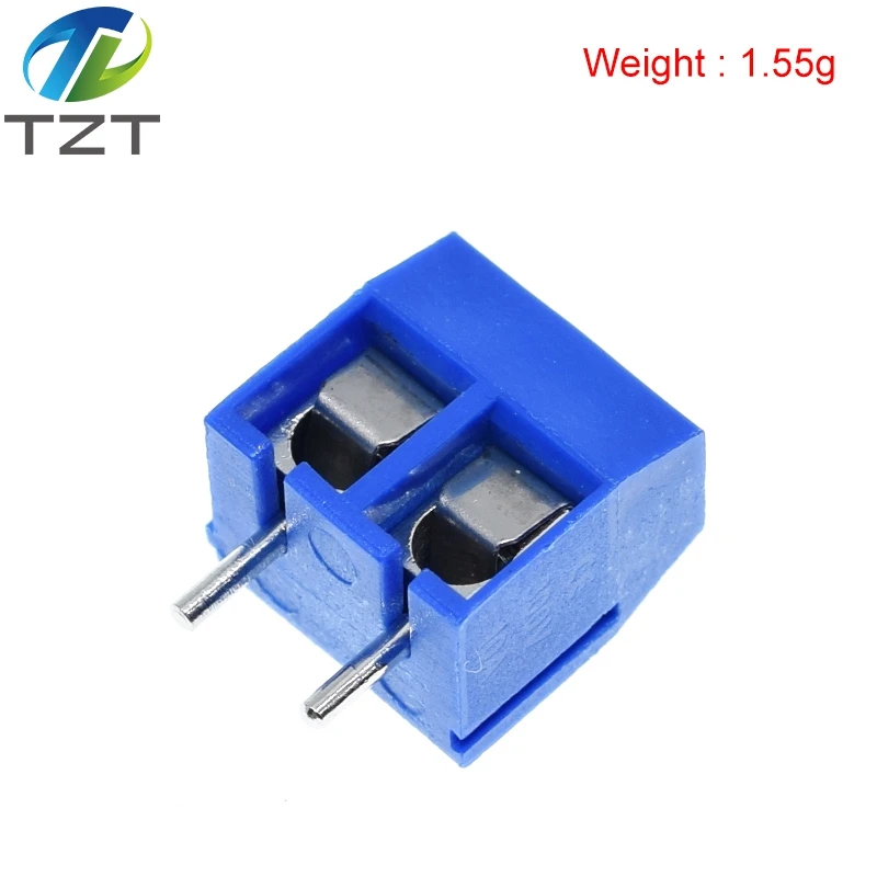 TZT 20pcs KF301-2P 301-2P 2 Pin Plug-in Screw Terminal-Block Connector 5.08mm Pitch 2 Pin Screw Terminal-Block good