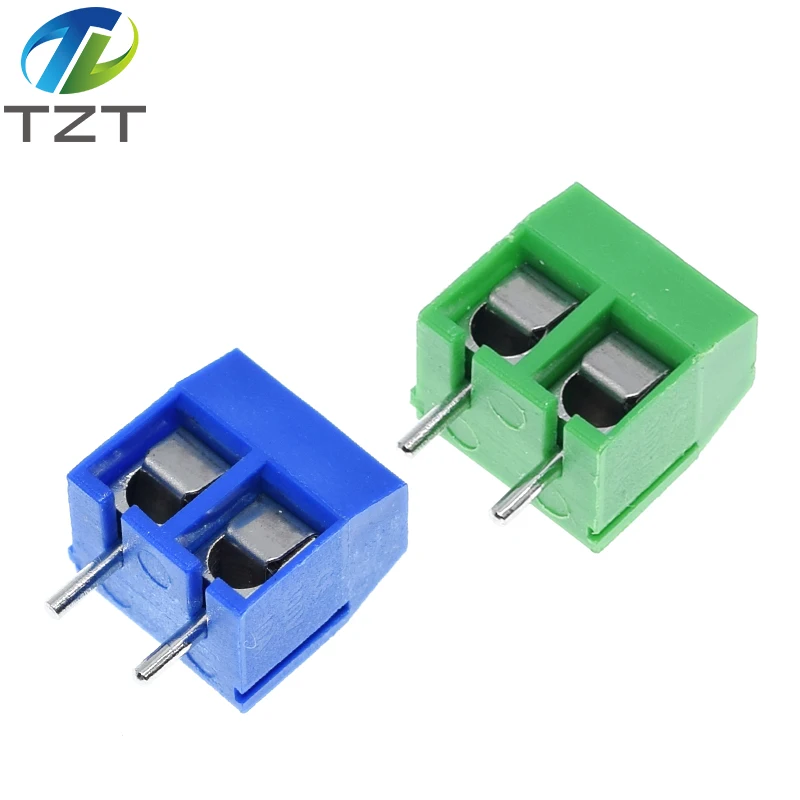 TZT 20pcs KF301-2P 301-2P 2 Pin Plug-in Screw Terminal-Block Connector 5.08mm Pitch 2 Pin Screw Terminal-Block good