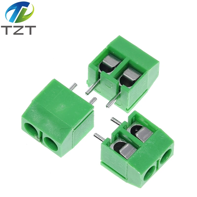 TZT 20pcs KF301-2P 301-2P 2 Pin Plug-in Screw Terminal-Block Connector 5.08mm Pitch 2 Pin Screw Terminal-Block good