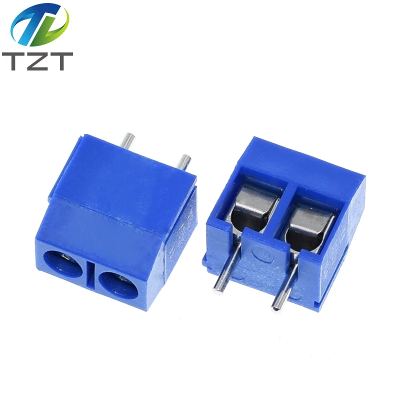 TZT 20pcs KF301-2P 301-2P 2 Pin Plug-in Screw Terminal-Block Connector 5.08mm Pitch 2 Pin Screw Terminal-Block good