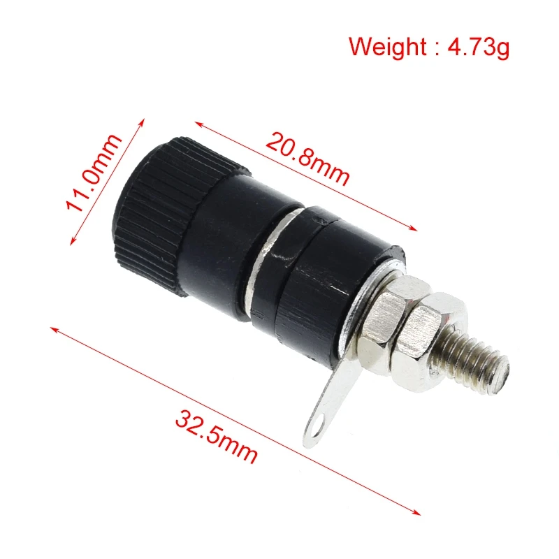 10PCS/LOT JS-910B 4mm Amplifiers Terminal-Blocks Connector Binding Post Banana Plug Jack Mount Black