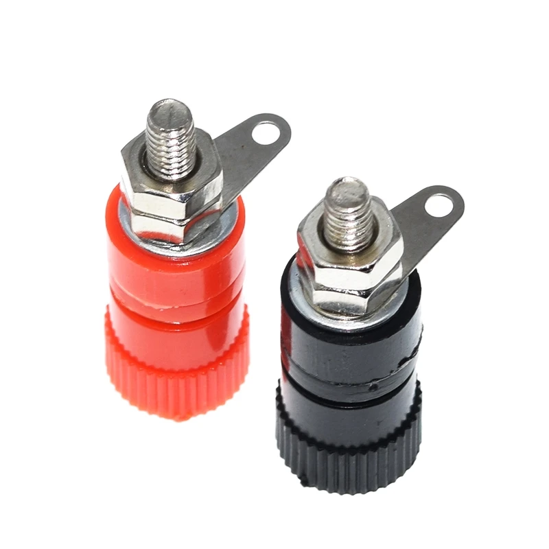 10PCS/LOT JS-910B 4mm Amplifiers Terminal-Blocks Connector Binding Post Banana Plug Jack Mount Black