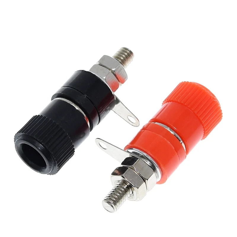 10PCS/LOT JS-910B 4mm Amplifiers Terminal-Blocks Connector Binding Post Banana Plug Jack Mount Black
