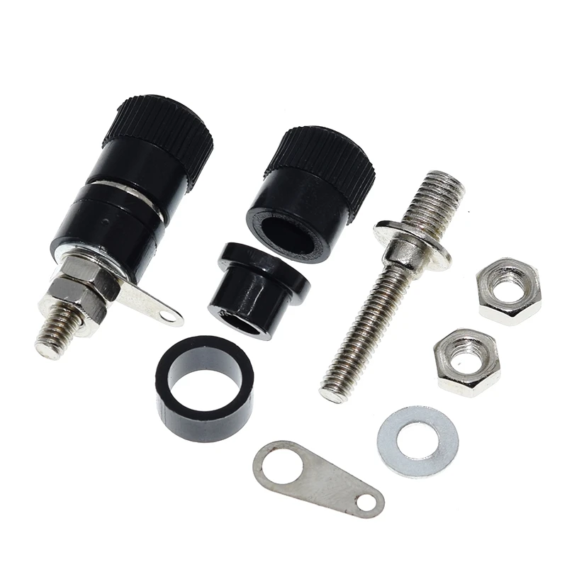 10PCS/LOT JS-910B 4mm Amplifiers Terminal-Blocks Connector Binding Post Banana Plug Jack Mount Black