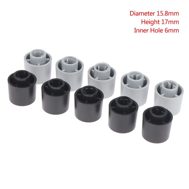 5Pcs Plastic Half Shaft Knob Diameter 15.8mm Height 17mm Potentiometer Encoder Knob D-Shaped Inner Hole