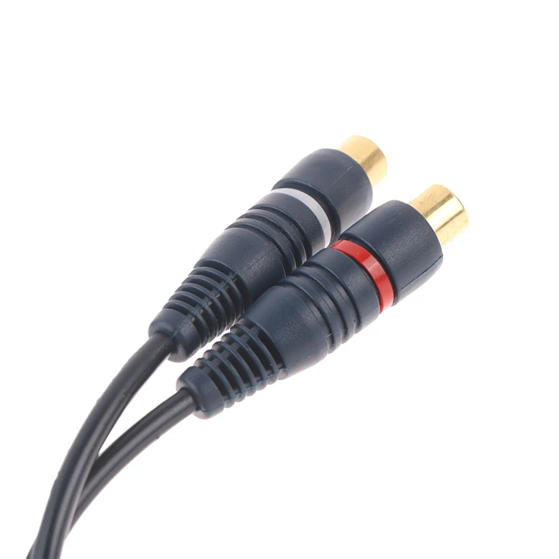 Brand New Distributor Converter Speaker Gold Cable Cord Line Cooper Wire 2RCA Female To 1 RCA Male Splitter Cable Audio Splitter