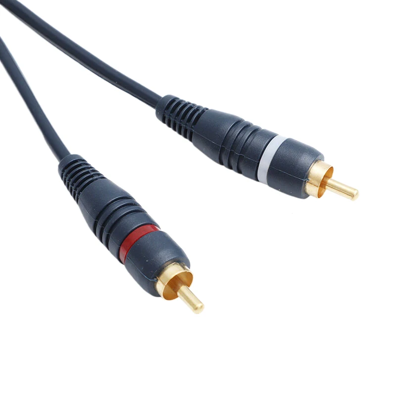 Brand New Distributor Converter Speaker Gold Cable Cord Line Cooper Wire 2RCA Female To 1 RCA Male Splitter Cable Audio Splitter