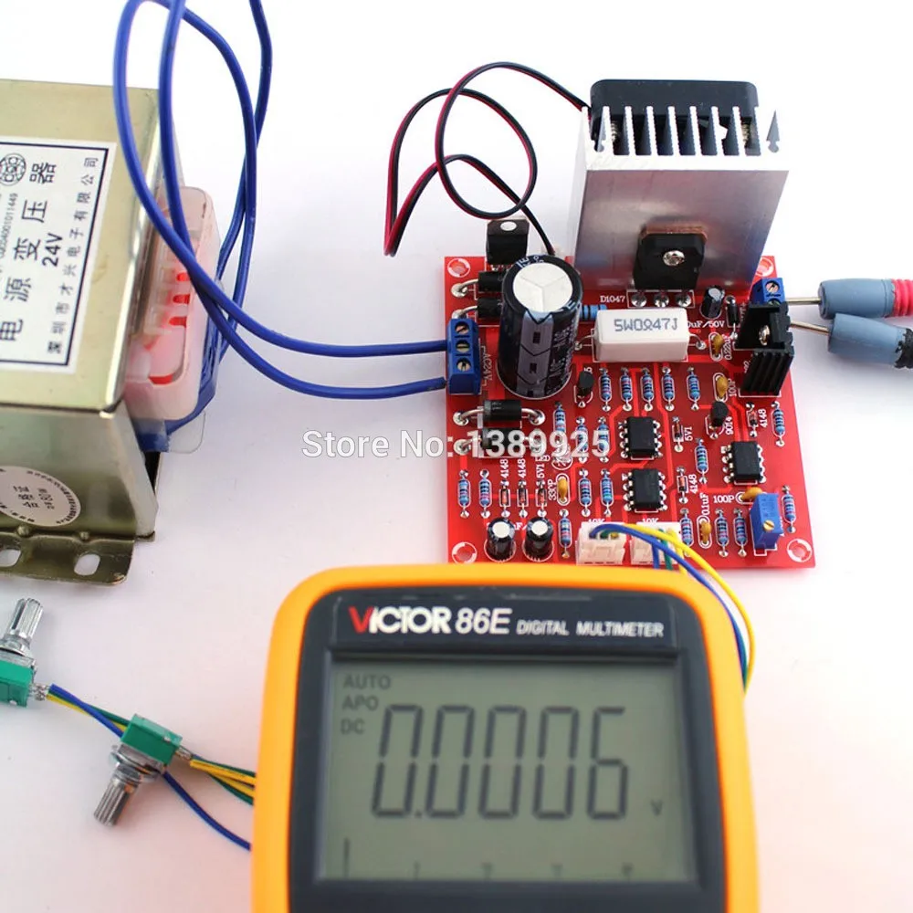 3in1 0-30V 2mA-3A DC Regulated Power Supply DIY Kit + Radiator Aluminum Heatsink+Cooling Fan