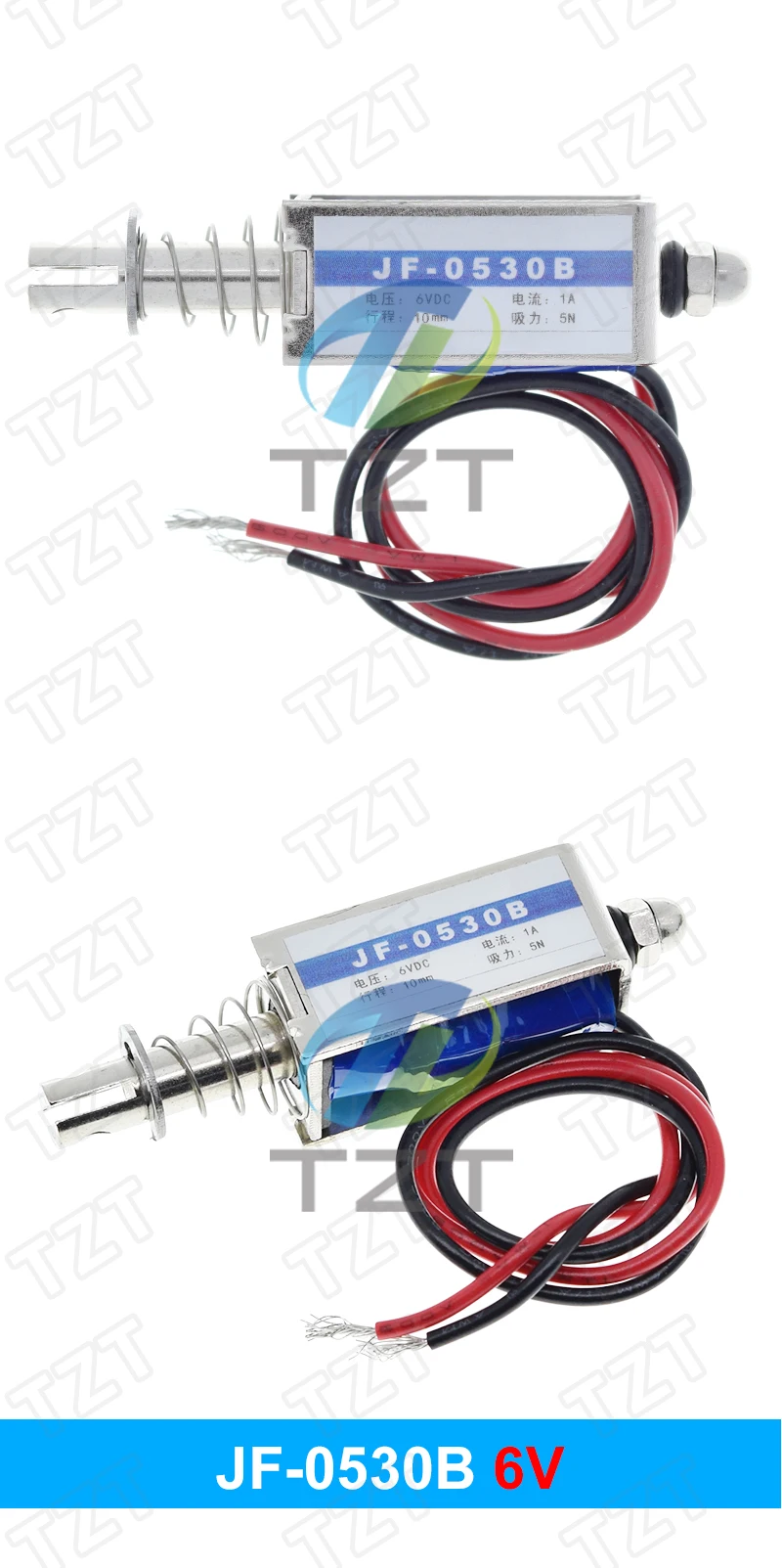 JF-0530B TZT DC 6V 12V 24V Push&Pull type Open Frame Electromagnet keepping Force 5N travel 10mm Linear Solenoid