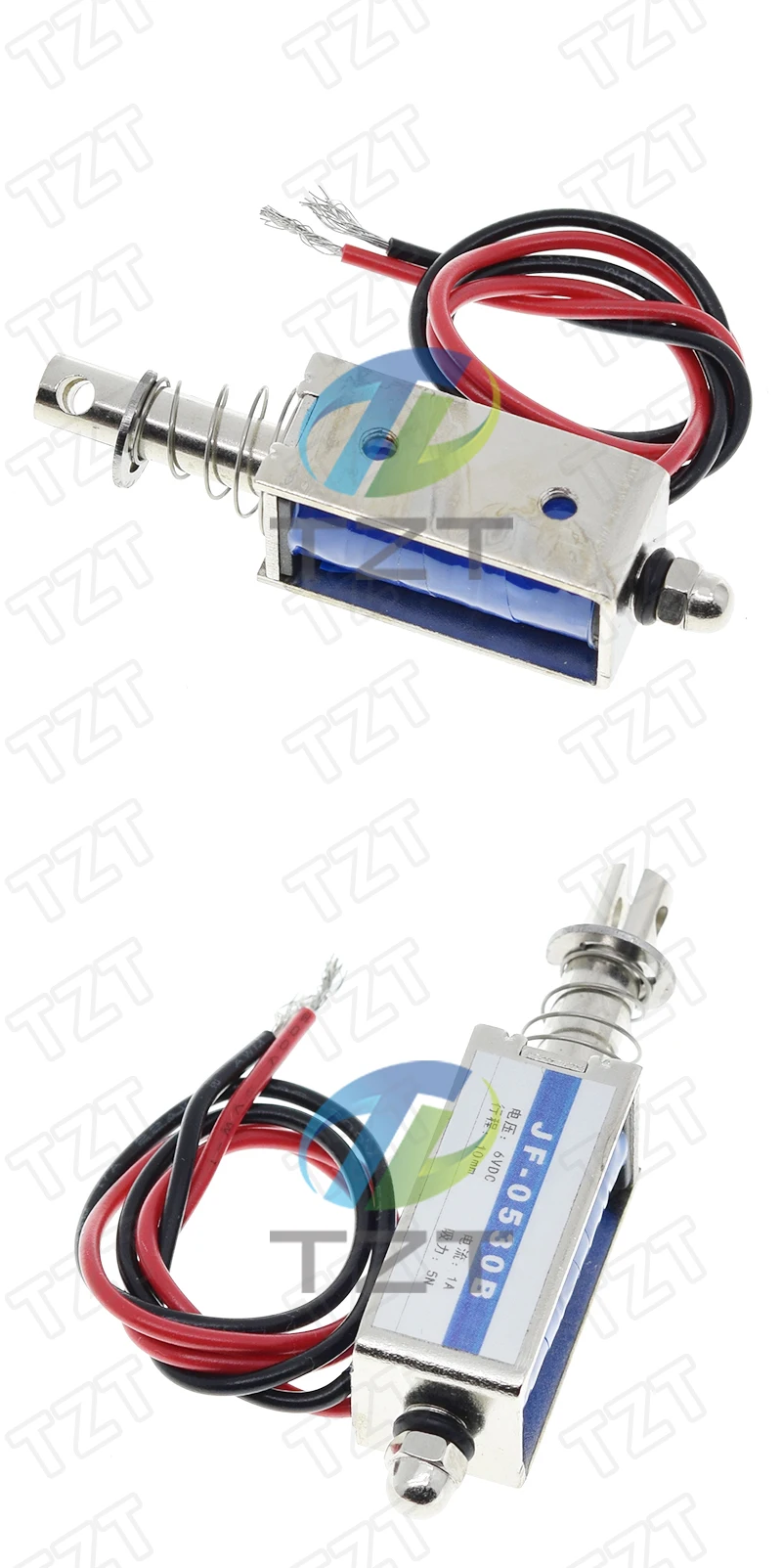 JF-0530B TZT DC 6V 12V 24V Push&Pull type Open Frame Electromagnet keepping Force 5N travel 10mm Linear Solenoid