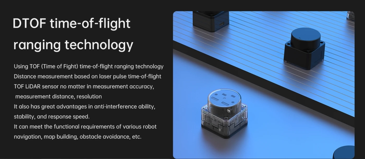 Distance measuring scanner LDROBOT factory  Multiple series Lidar sensor LD14P=D200 Kit，D500 lidar kit ,D800 lidar kit etc.