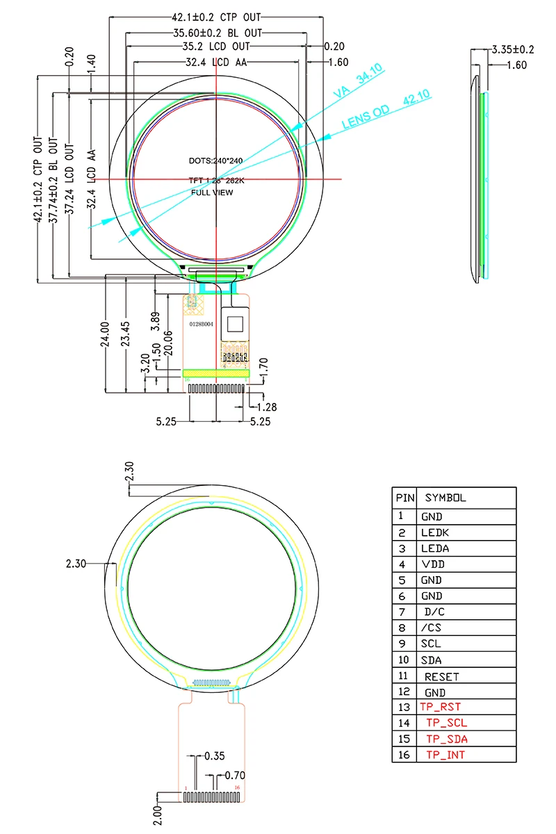CrowPanel 1.28 inch Round IPS LCD Display Capacitive Touch SPI Screen 240*240 ESP32-C3 for LVGL/PlatformIO/Micro Python