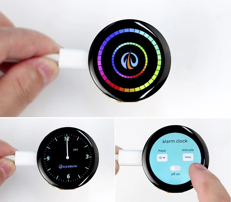 CrowPanel 1.28 inch Round IPS LCD Display Capacitive Touch SPI Screen 240*240 ESP32-C3 for LVGL/PlatformIO/Micro Python