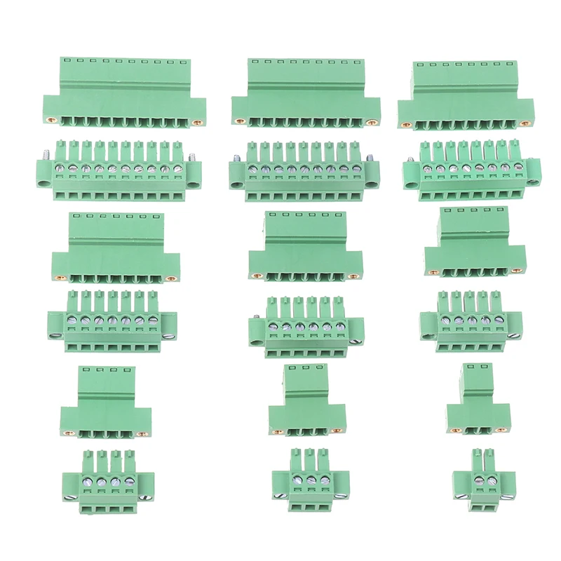 High Quality Brand New 15EDGWC Pitch 3.81mm 2P/3P/4P/5P/6P/8P/9P/10P Pluggable Terminal Block Connector JM15EDGKM 3.81mm Pitch