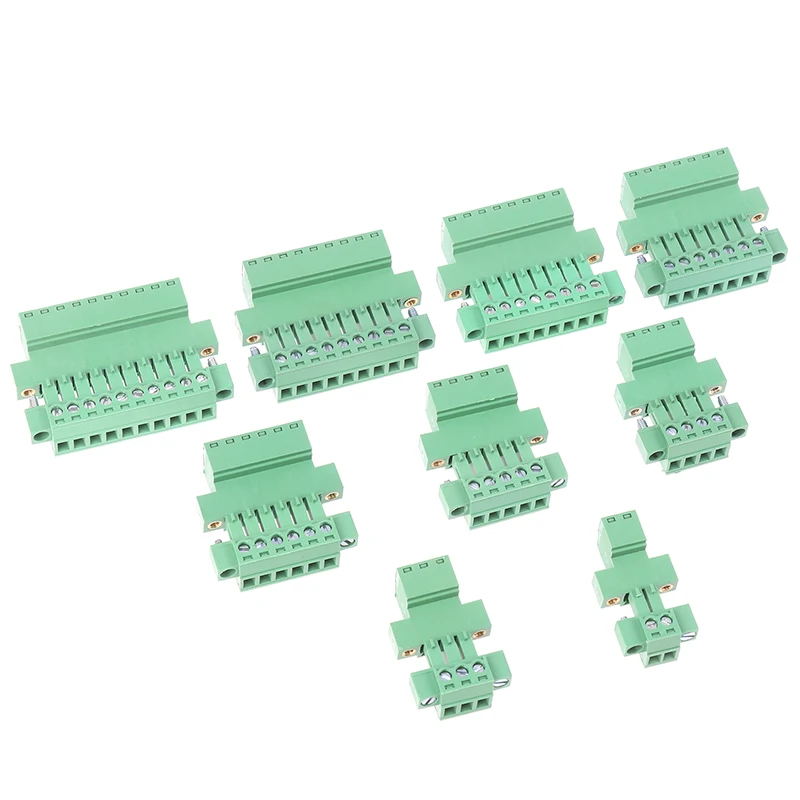 High Quality Brand New 15EDGWC Pitch 3.81mm 2P/3P/4P/5P/6P/8P/9P/10P Pluggable Terminal Block Connector JM15EDGKM 3.81mm Pitch
