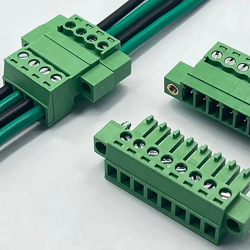 High Quality Brand New 15EDGWC Pitch 3.81mm 2P/3P/4P/5P/6P/8P/9P/10P Pluggable Terminal Block Connector JM15EDGKM 3.81mm Pitch