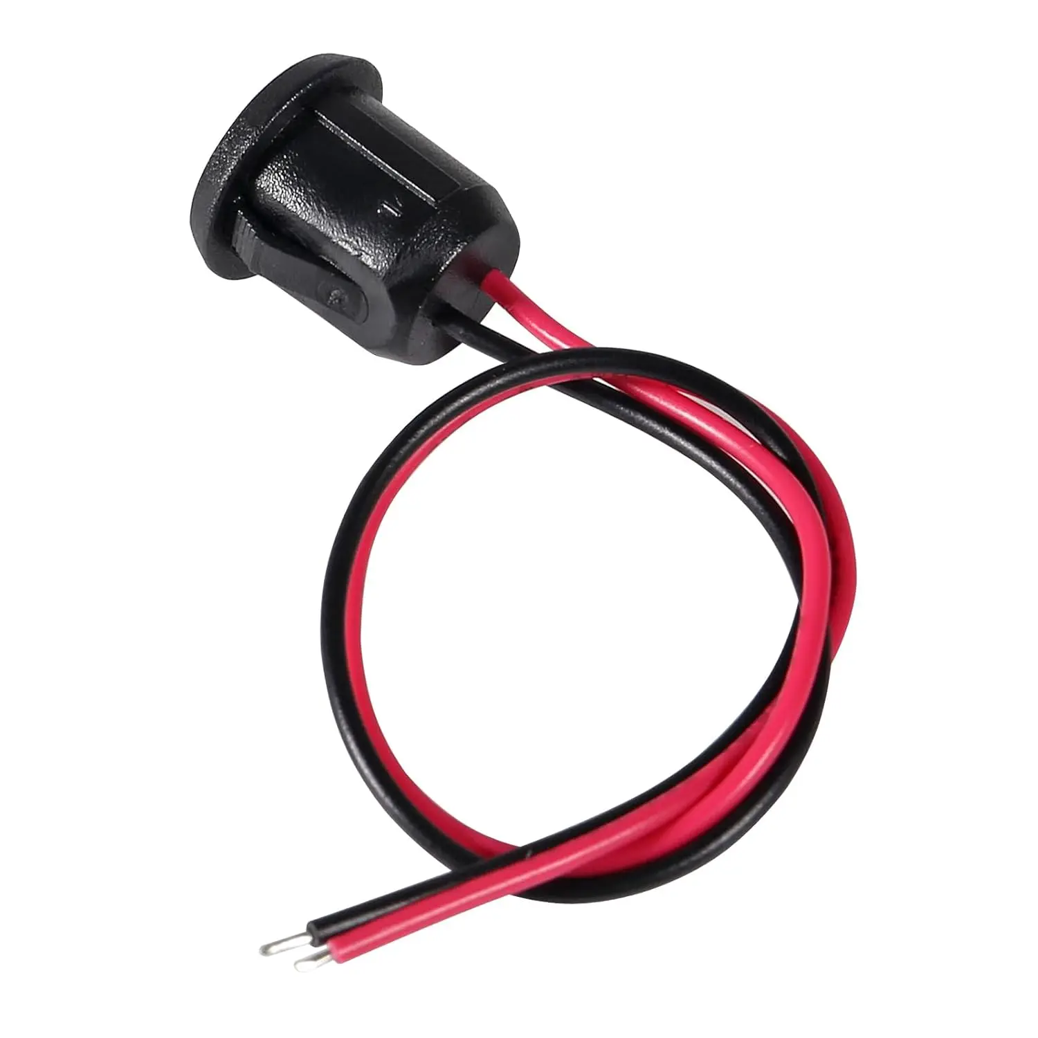 8pcs 10cm 24AWG USB 2pin Black Type-C Female Chassis C Connector Jack Female Charging Port Waterproof with Card Buckle 3A High