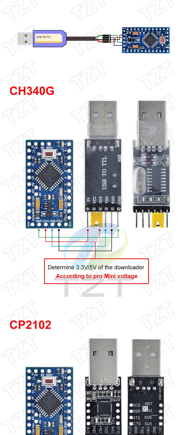 1/3PCS Pro mini Atmega328P Pro Mini 328 Mini ATMEGA328 3.3V 8MHz 5V 16Mhz for Arduino Compatible Nano CP2102 FT232RL