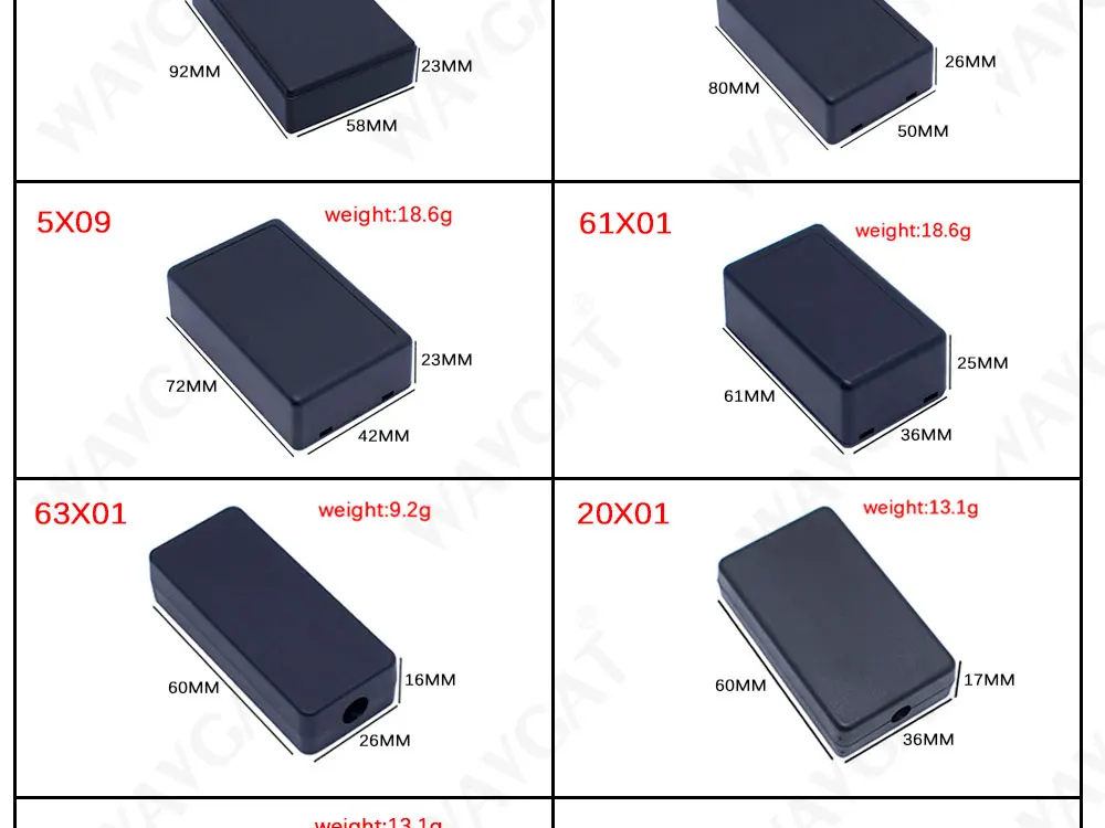 70/100mm DIY Housing Instrument Storage Case White Black Waterproof Enclosure Boxes Electronic Project Box