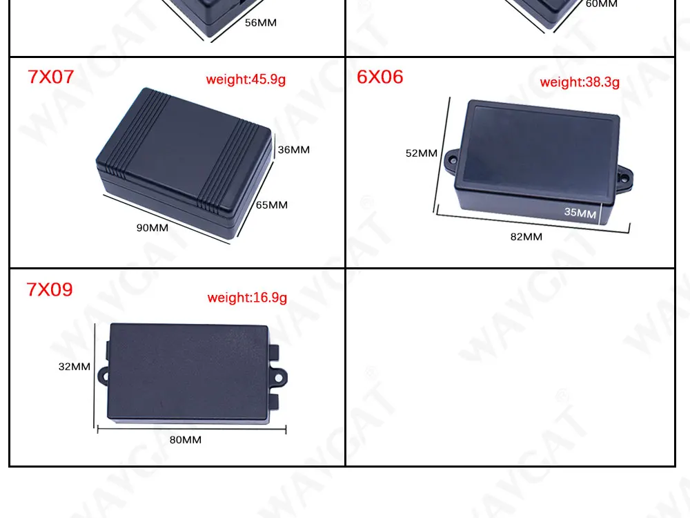 70/100mm DIY Housing Instrument Storage Case White Black Waterproof Enclosure Boxes Electronic Project Box