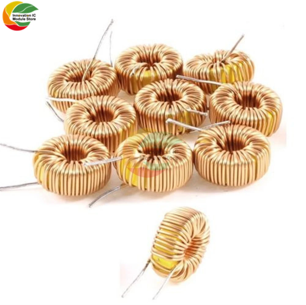 10pcs 100UH Winding Inductance 6A Toroidal Core Inductance Magnetic Induction Coil Toroidal Inductance Winding Inductance