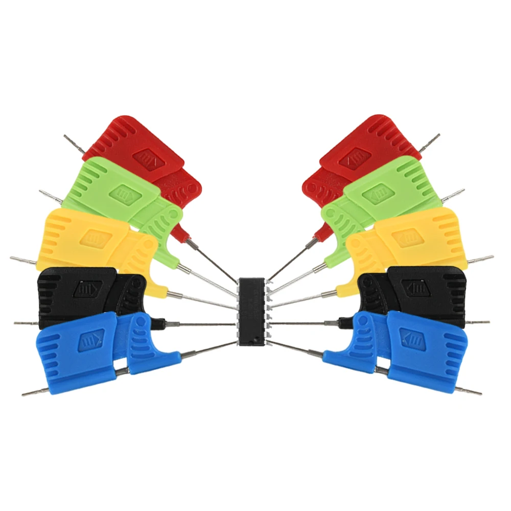 10PCS Universal IC Chip Micro IC Clamp SOP SOIC TSSOP TSOP SSOP MSOP TQFP LQFP SMD IC Chip pin Clip DIP Logic Analyzer
