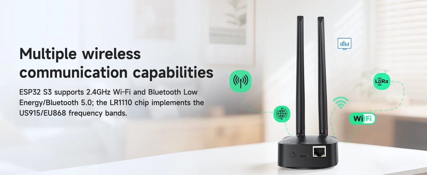 ThinkNode M7 Meshtastic Wireless Communication Gateway with PoE Power Support Antenna Included Powered by ESP32-S3 LR1110