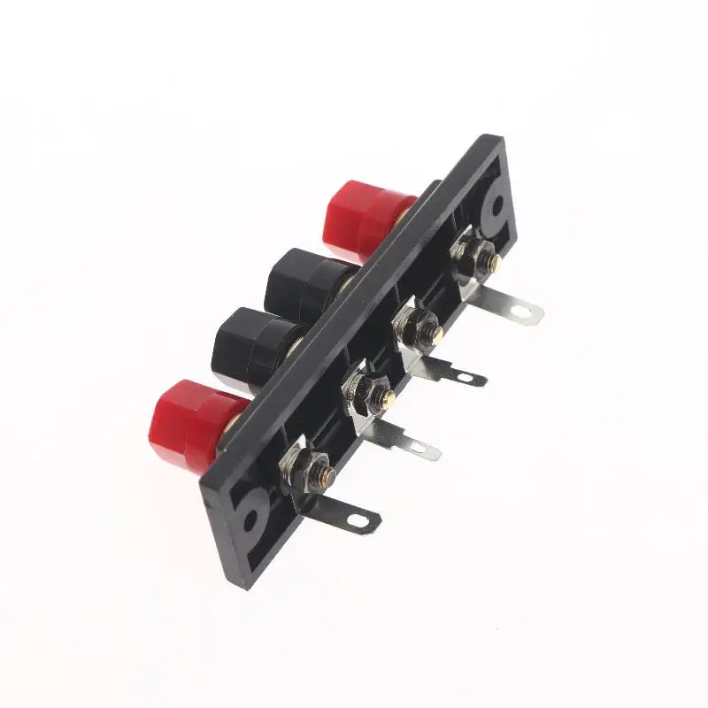 1Pcs Audio Accessories Speaker Amplifier Chassis Terminal Output Four-Position Terminal Soundbox Speaker Gold Wiring Board