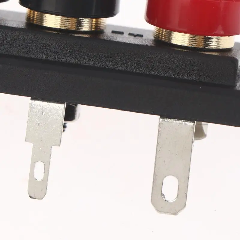 1Pcs Audio Accessories Speaker Amplifier Chassis Terminal Output Four-Position Terminal Soundbox Speaker Gold Wiring Board