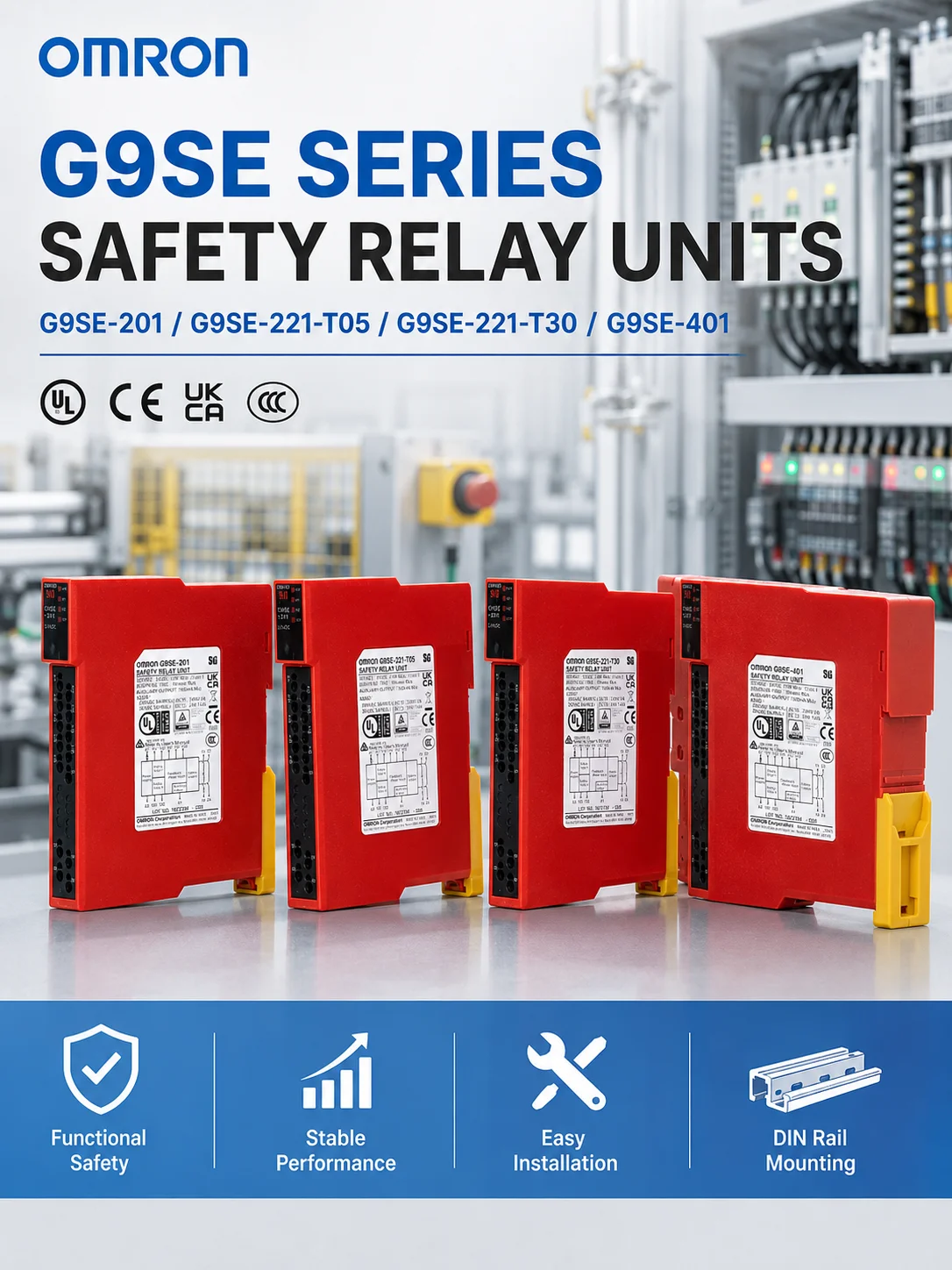 NEW Omron Safety Relay Units G9SE-201 G9SE-221-T05 G9SE-221-T30 G9SE-401