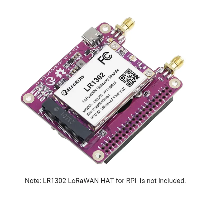 Elecrow LR1302 LoRaWAN Gateway Module SPI-US915 915MHz Long Range Gateway Module Support 8 Channels For Smoother Communication