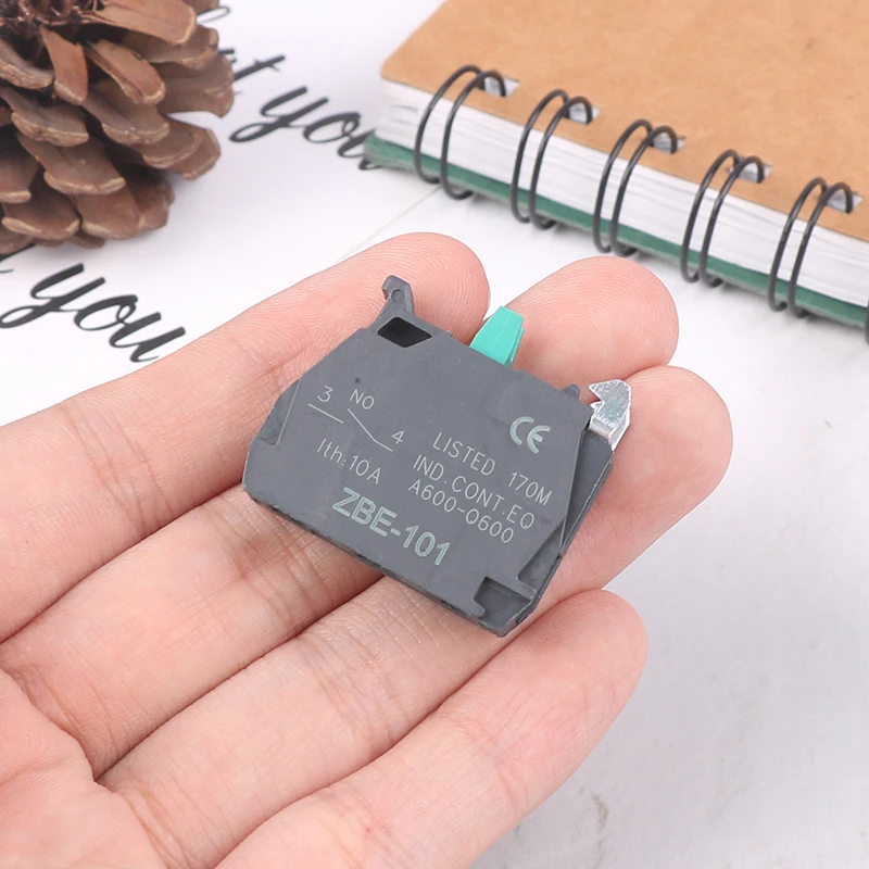 1Pcs XB4-XB5 High-strength Flame-retardant Contact Base 101- one Normally Open ZBE-102- one Normally Closed