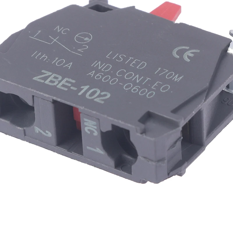 1Pcs XB4-XB5 High-strength Flame-retardant Contact Base 101- one Normally Open ZBE-102- one Normally Closed