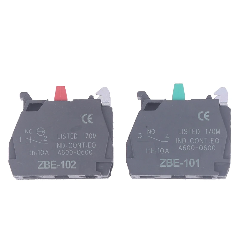 1Pcs XB4-XB5 High-strength Flame-retardant Contact Base 101- one Normally Open ZBE-102- one Normally Closed