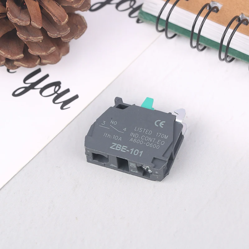 1Pcs XB4-XB5 High-strength Flame-retardant Contact Base 101- one Normally Open ZBE-102- one Normally Closed