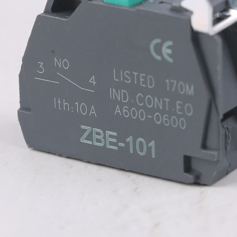 1Pcs XB4-XB5 High-strength Flame-retardant Contact Base 101- one Normally Open ZBE-102- one Normally Closed
