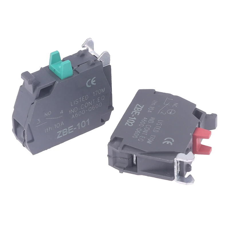 1Pcs XB4-XB5 High-strength Flame-retardant Contact Base 101- one Normally Open ZBE-102- one Normally Closed