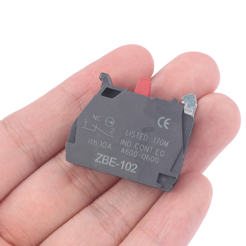 1Pcs XB4-XB5 High-strength Flame-retardant Contact Base 101- one Normally Open ZBE-102- one Normally Closed