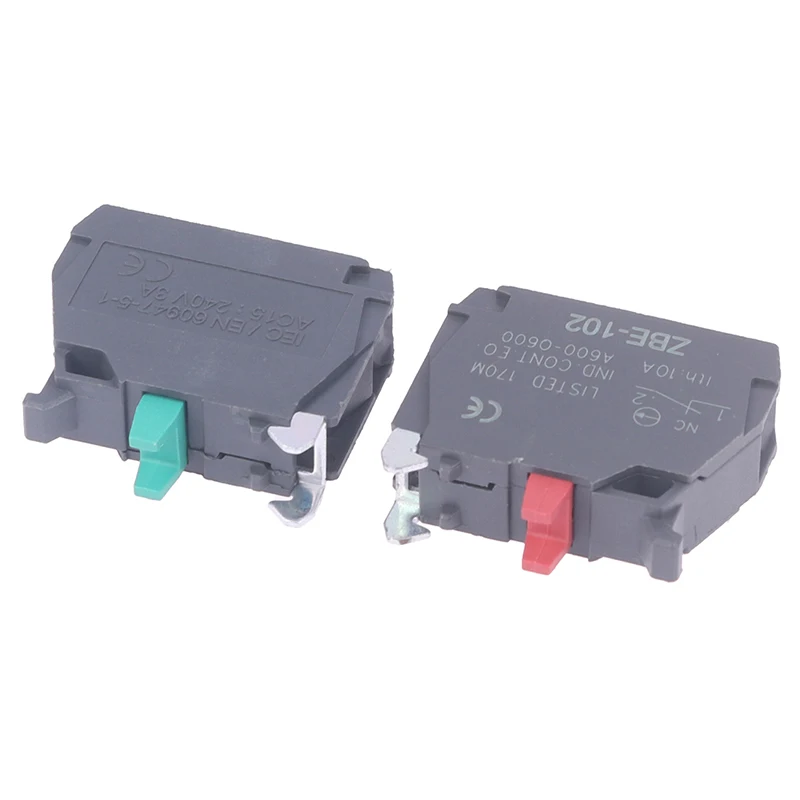 1Pcs XB4-XB5 High-strength Flame-retardant Contact Base 101- one Normally Open ZBE-102- one Normally Closed