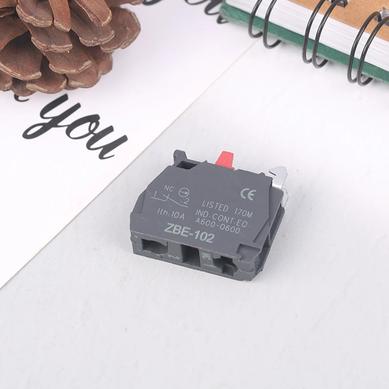 1Pcs XB4-XB5 High-strength Flame-retardant Contact Base 101- one Normally Open ZBE-102- one Normally Closed