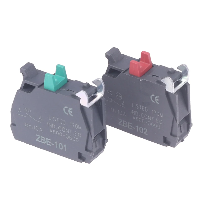 1Pcs XB4-XB5 High-strength Flame-retardant Contact Base 101- one Normally Open ZBE-102- one Normally Closed